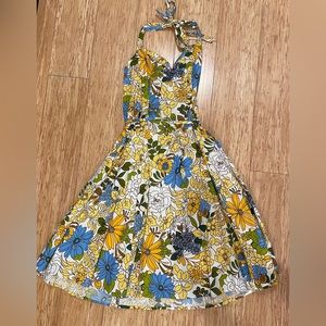 Heartbreaker Vintage Retro Halter Dress EUC
